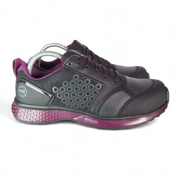 Timberland PRO Reaxion Low Composite Work Shoes Black / Purple A8001 Women's 9.5 - Picture 4 of 11